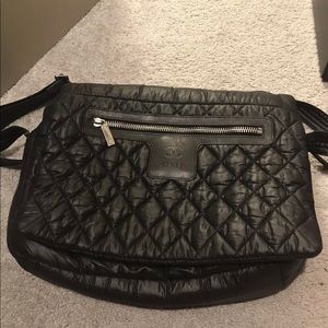 Chanel nylon messenger bag